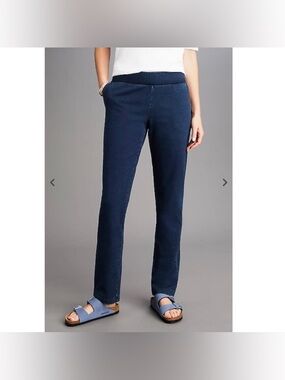 Pure Jill Slim-Leg Indigo Knit Jeans Size XS